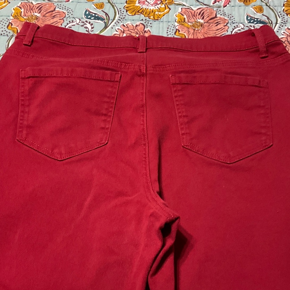 🔥Final Mark down! Gloria Vanderbilt Deep Red Straight Leg Jeans - Picture 10 of 12